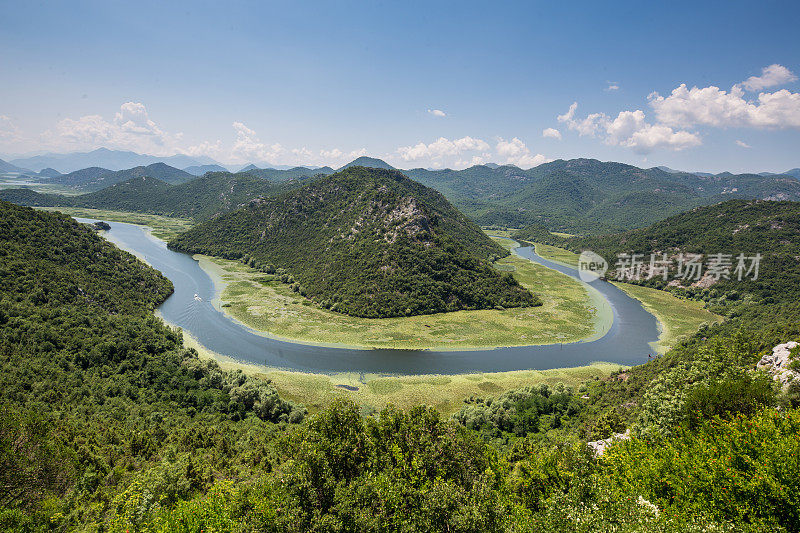 阿尔巴尼亚黑山的Shkodra Lake